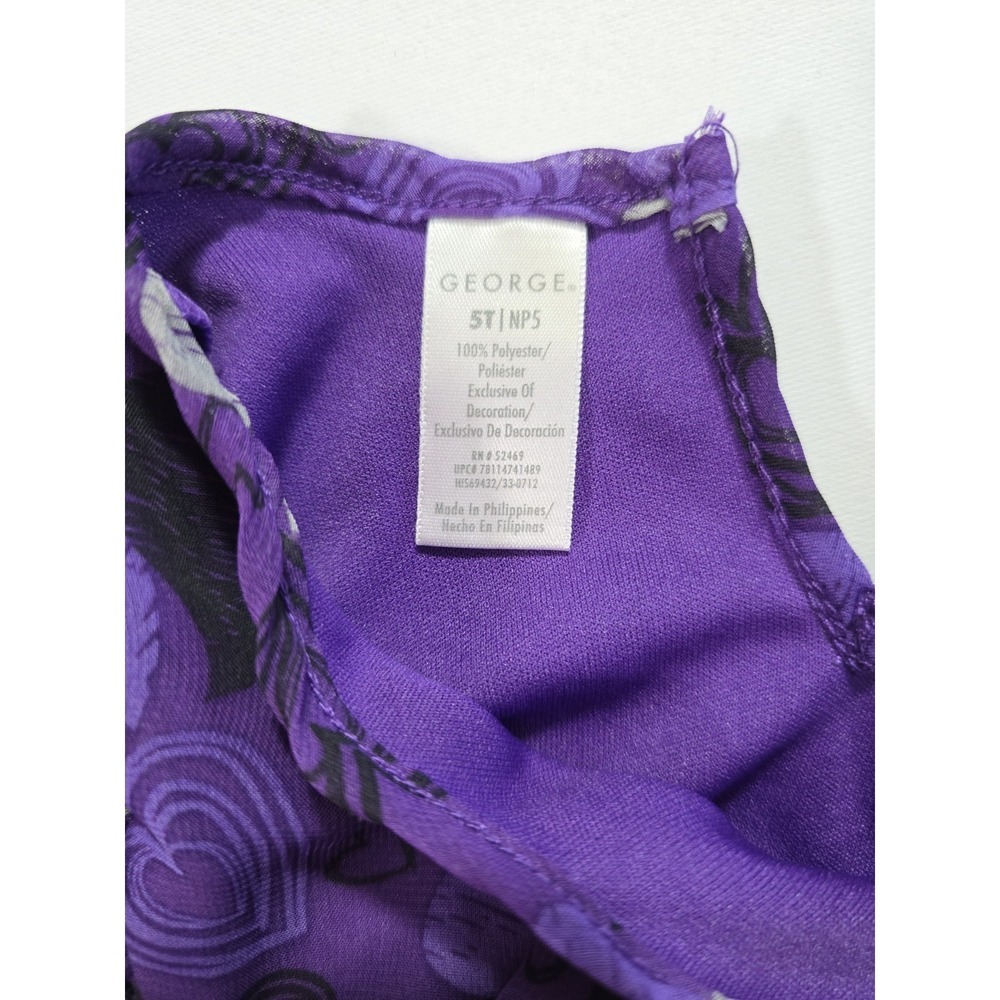Vintage Y2K George Girls Purple Heart Ruffle Dress 5T Layered Party Cute - Picture 6 of 8